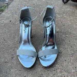 Silver Heels *WORN ONCE*